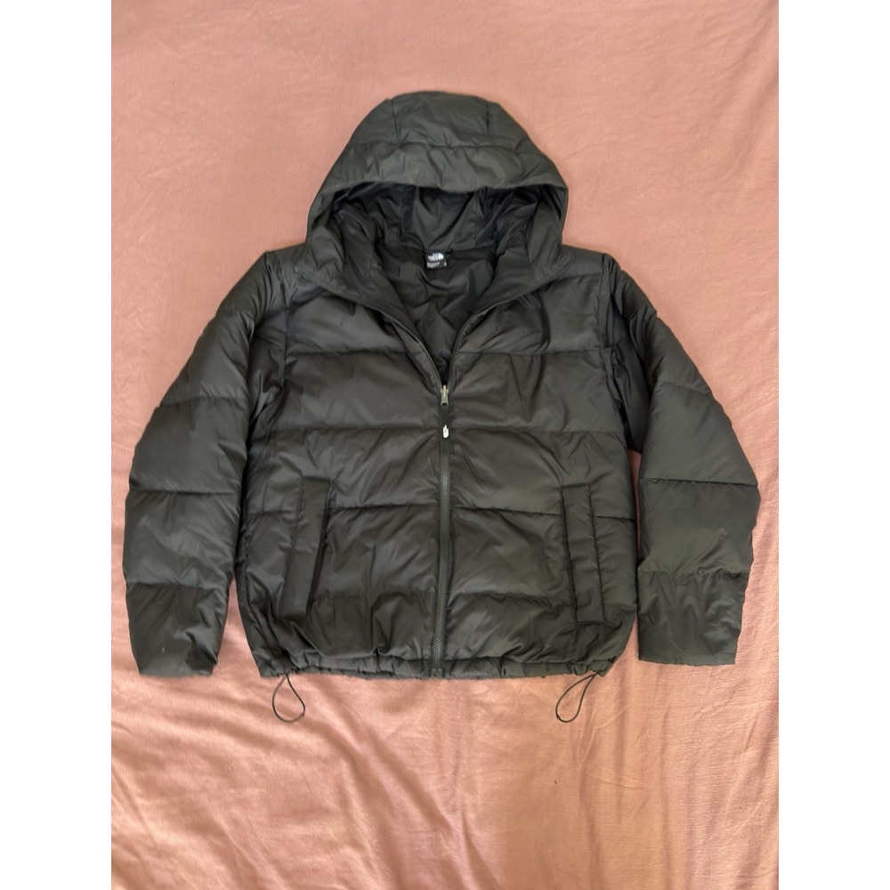The North Face Men's Hooded Puffer Jacket Black Size M Winter Zip Outerwear